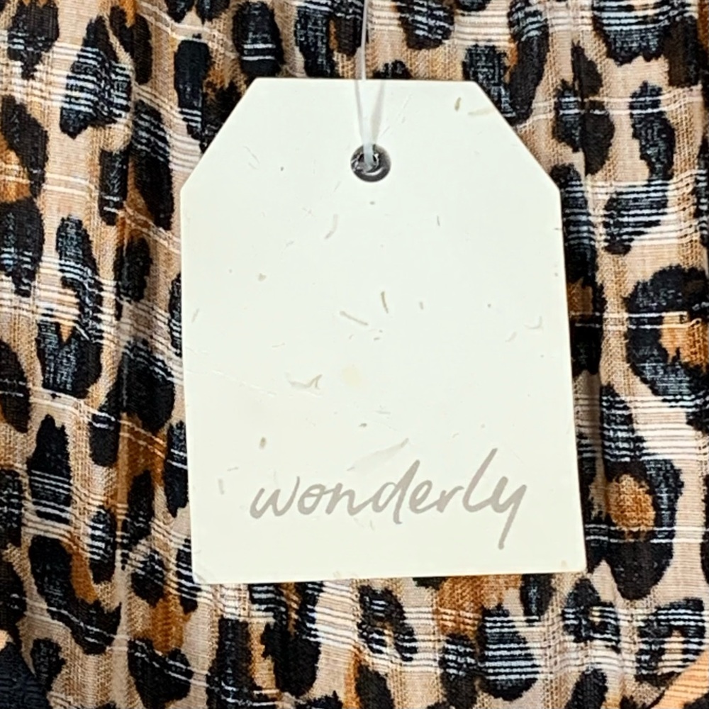 Wonderly NWT Leopard Print Long Sleeve V-Neck Tiered Skirt Mini Dress - Size 3X - Picture 14 of 16